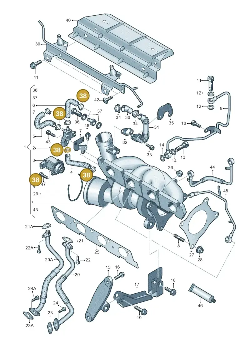 N10203601 — SEAT Altea XL Reference (2013-2013) diagram 412145650, position 38