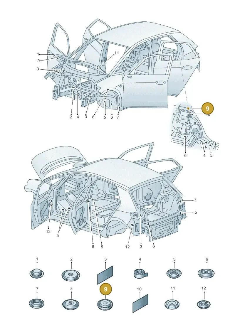 N10226701 — SEAT EBoost CUPRA (2021-) diagram 10a803035, position 9