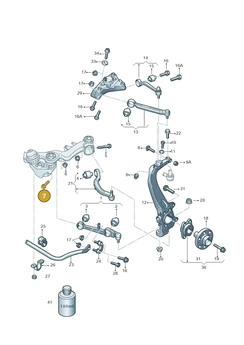 N10294902 — SEAT Exeo ST Reference (2008-2011) diagram 233407000, position 7