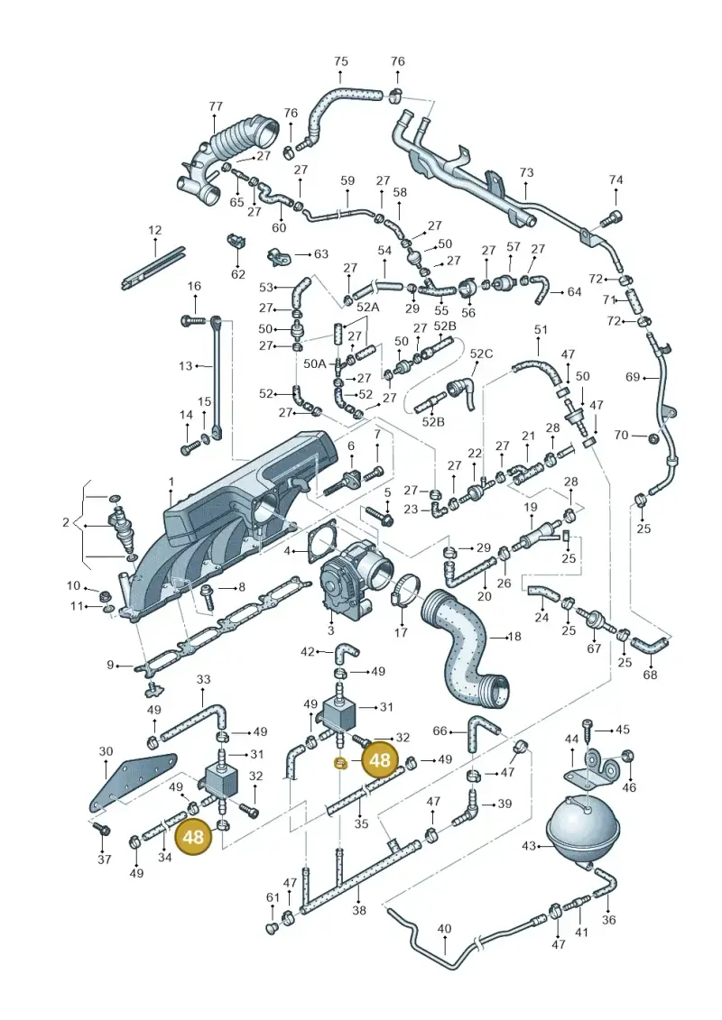 N10310001 — SEAT Exeo ST Reference (2008-2011) diagram 404133250, position 48