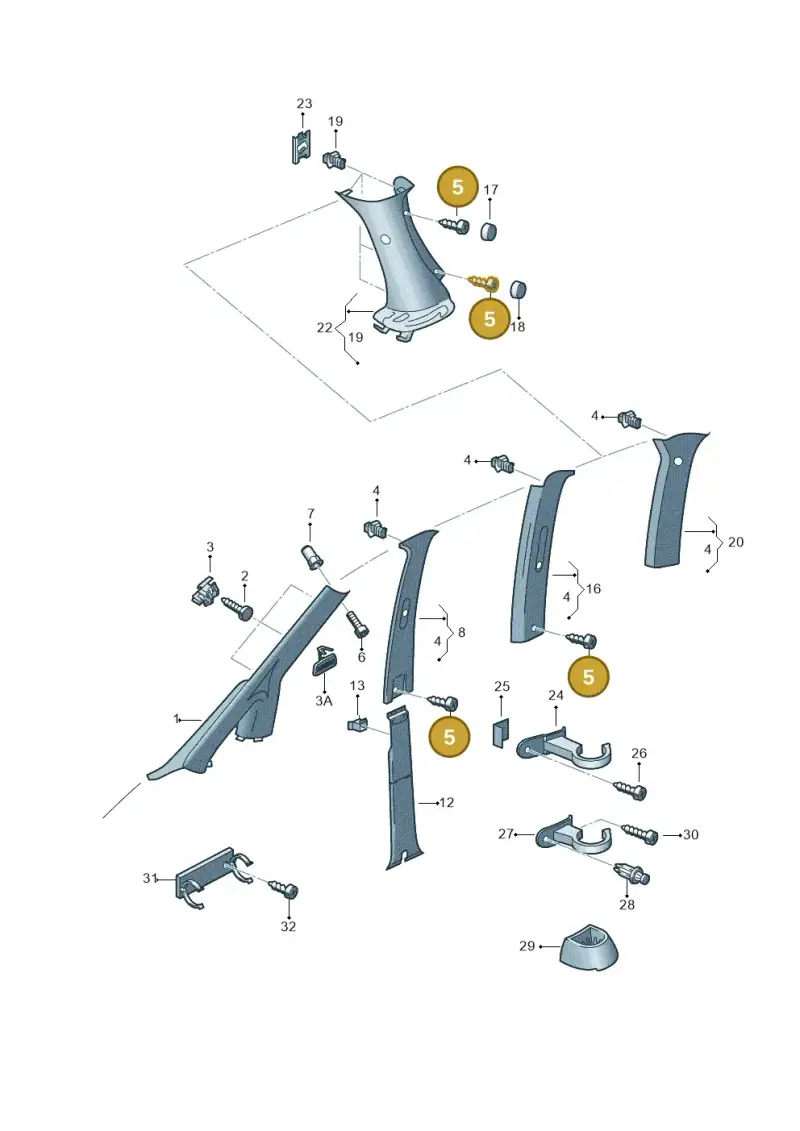 N10415001 — SEAT Alhambra (2006-2010) diagram 245867650, position 5