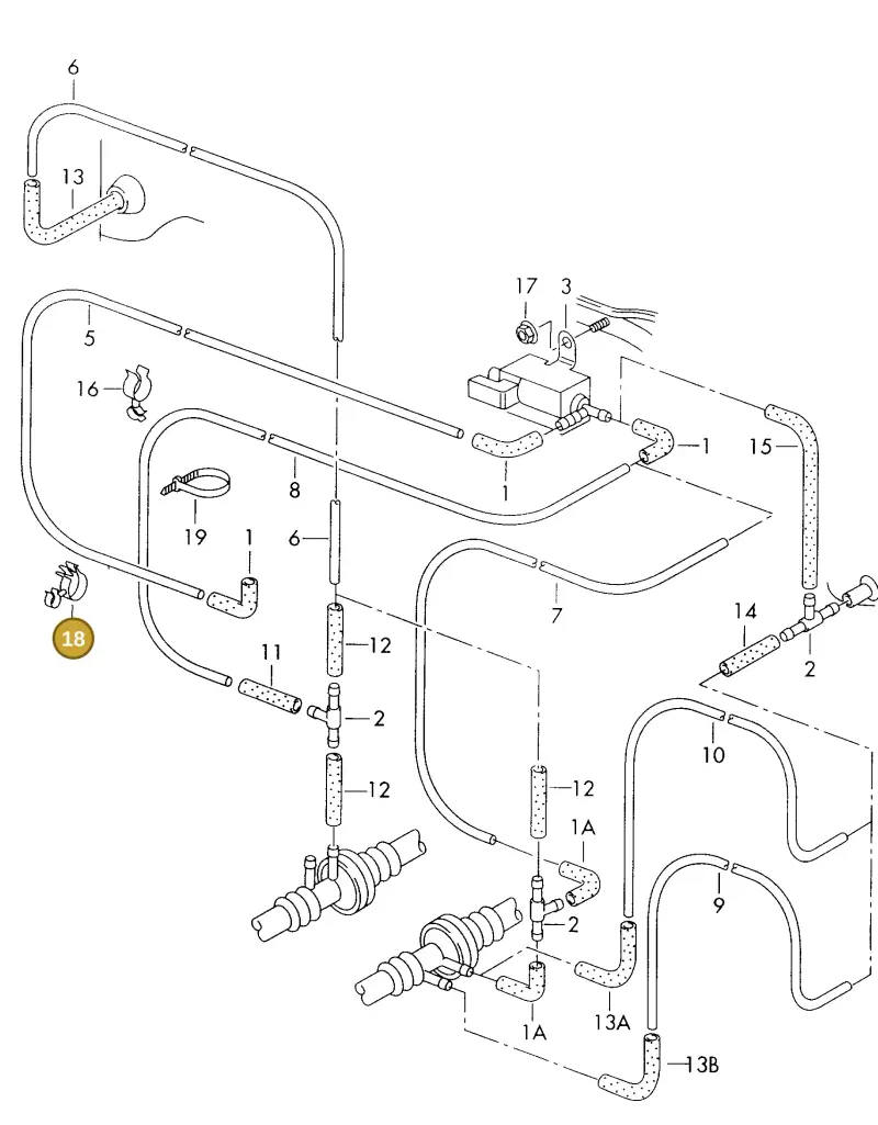 N10422701 — SEAT ALHAMBRA (1996-2000) diagram 192819230, position 18