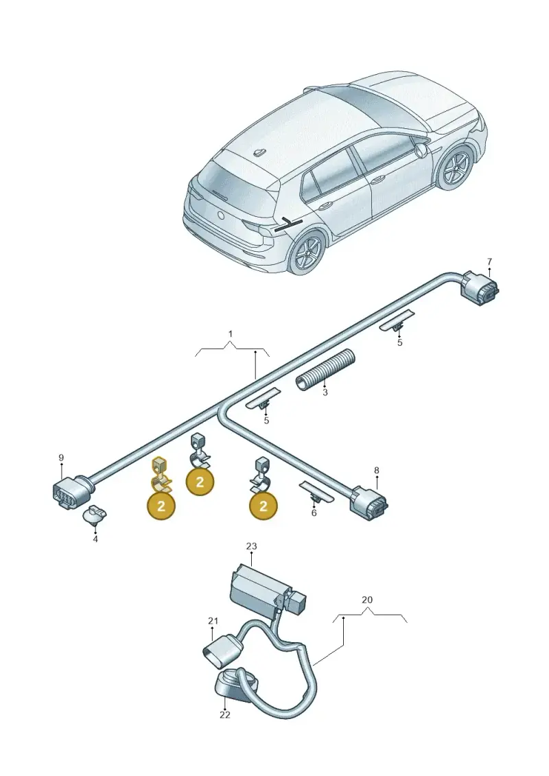 N10436401 — SEAT Formentor TSI CUPRA (2020-) diagram 5h0972050, position 2
