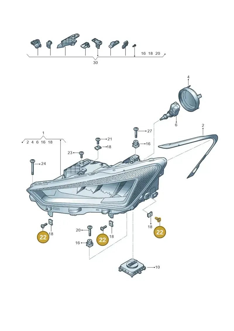 N10512701 — SEAT Leon style (2019-) diagram 5fn941000, position 22