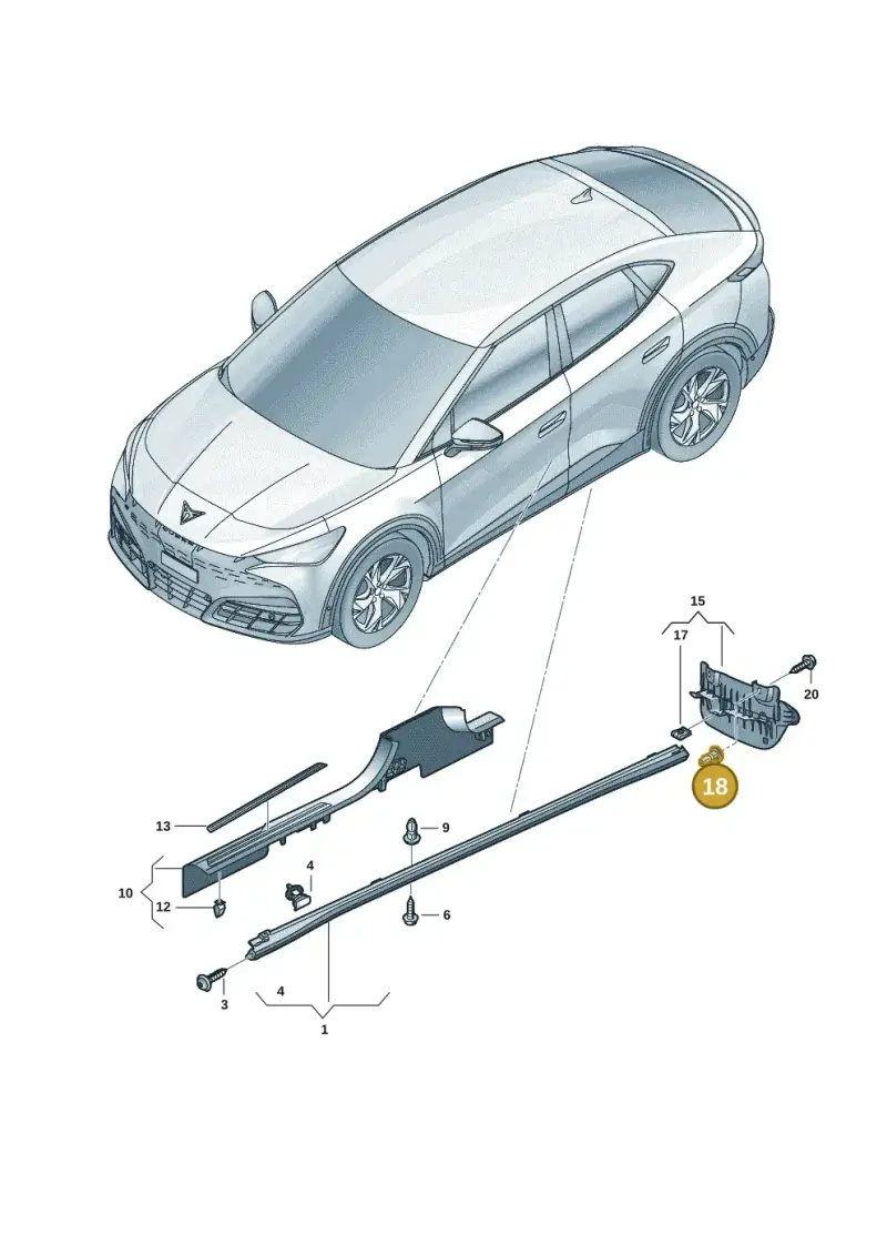 N10516801 — SEAT Tavascan Cupra (2023-) diagram 20h853050, position 18