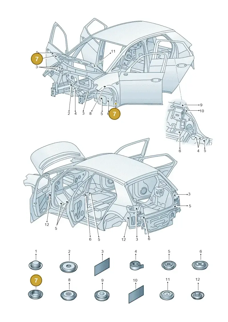 N10746401 — SEAT EBoost CUPRA (2021-) diagram 10a803035, position 7