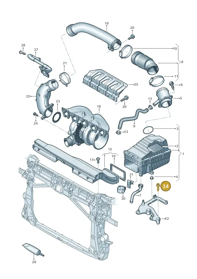 N10785701 — SEAT Formentor TSI CUPRA (2020-) diagram 898133300, position 14