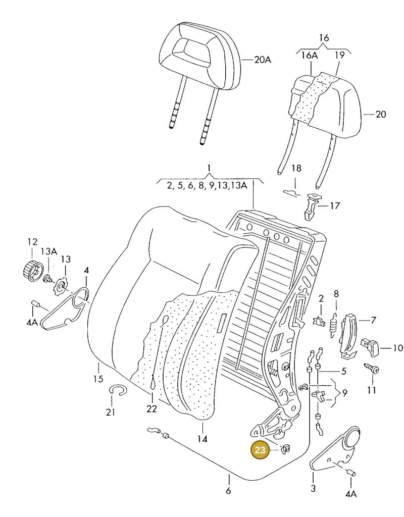 N90052702 — SEAT CORDOBA/VARIO (1999-2002) diagram 158881500, position 23