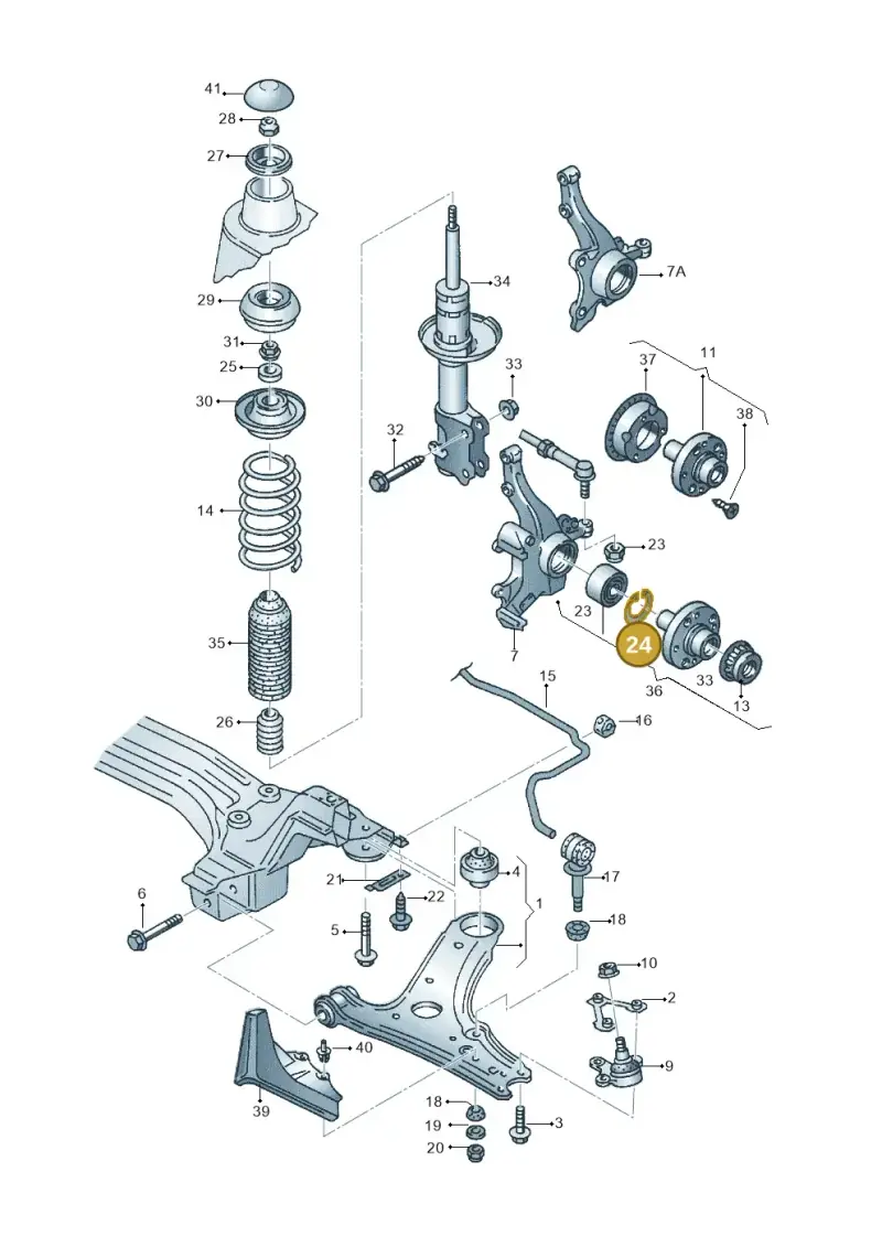 N90115201 — SEAT AROSA (2003-2004) diagram 158407100, position 24