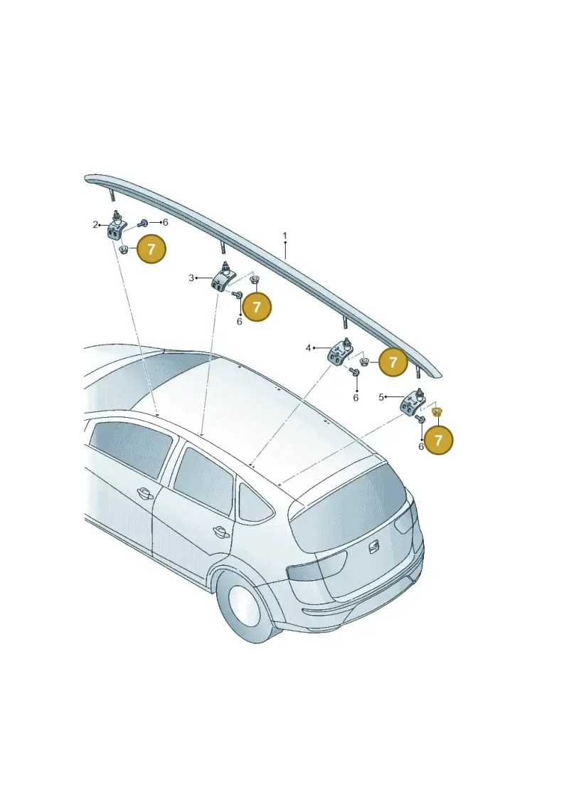 N90132606 — SEAT Altea XL Reference (2013-2013) diagram 498860200, position 7