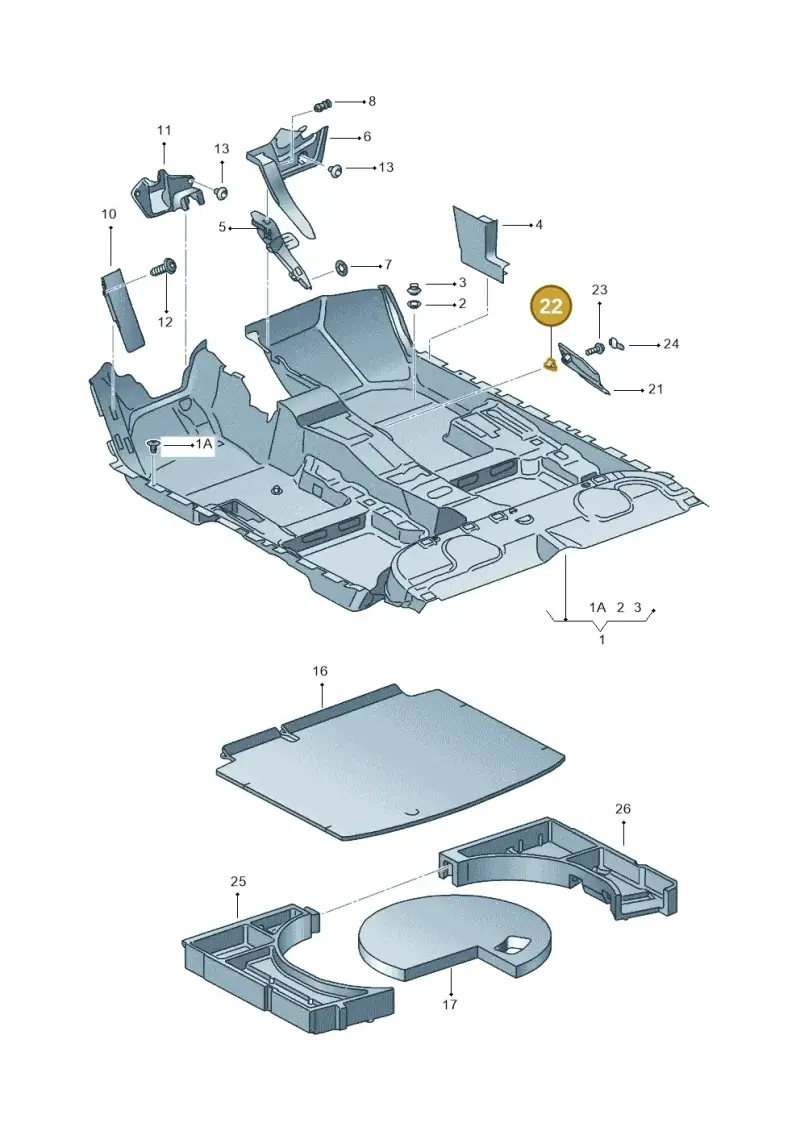 N90257703 — SEAT Leon Stylance (2010-2012) diagram 456863000, position 22