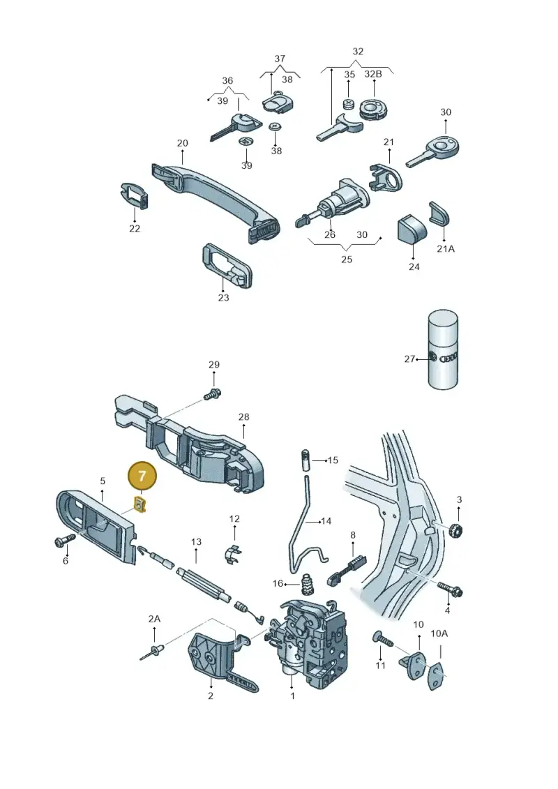 N90282501 — SEAT TOLEDO/LEON/LEON-4 (2001-2006) diagram 205837000, position 7
