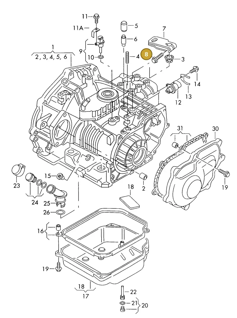 N90441601 — SEAT CORDOBA/VARIO (1999-2002) diagram 167321500, position 8