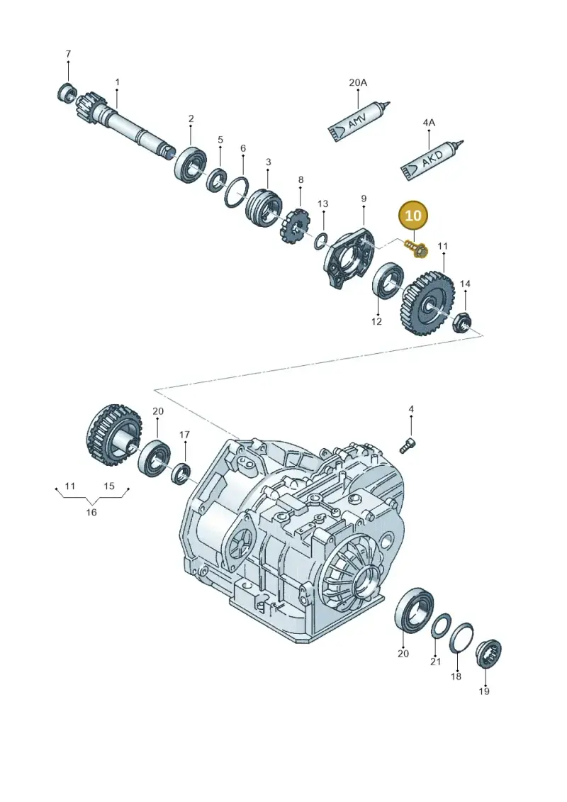 N90495901 — SEAT ALHAMBRA/4MOTION (2005-) diagram 117323700, position 10