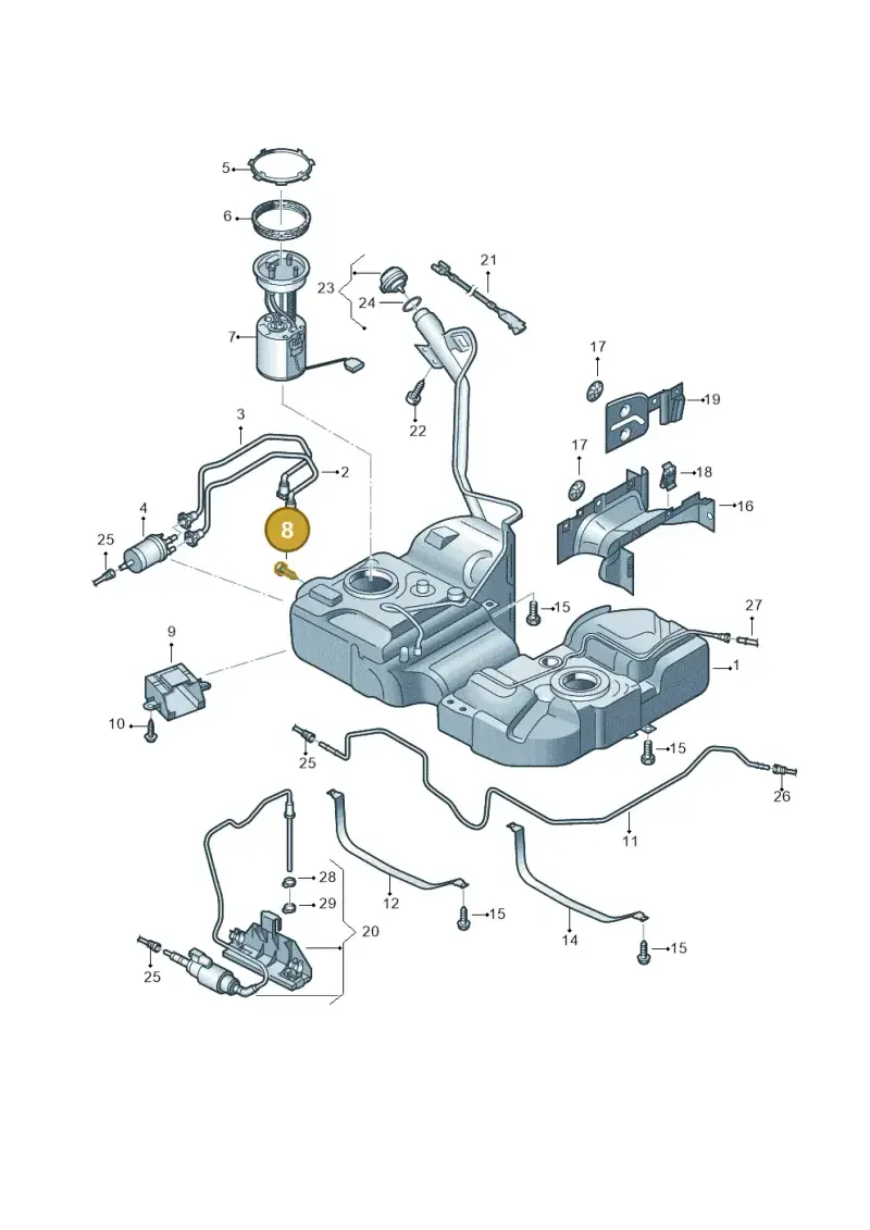 N90496802 — SEAT Alhambra Stylance (2015-2022) diagram 689201400, position 8