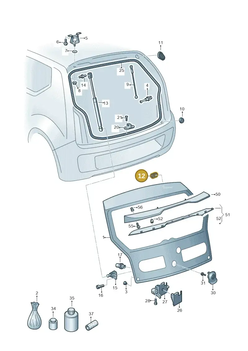 N90508801 — SEAT Mii electric (2020-2021) diagram 723827000, position 12