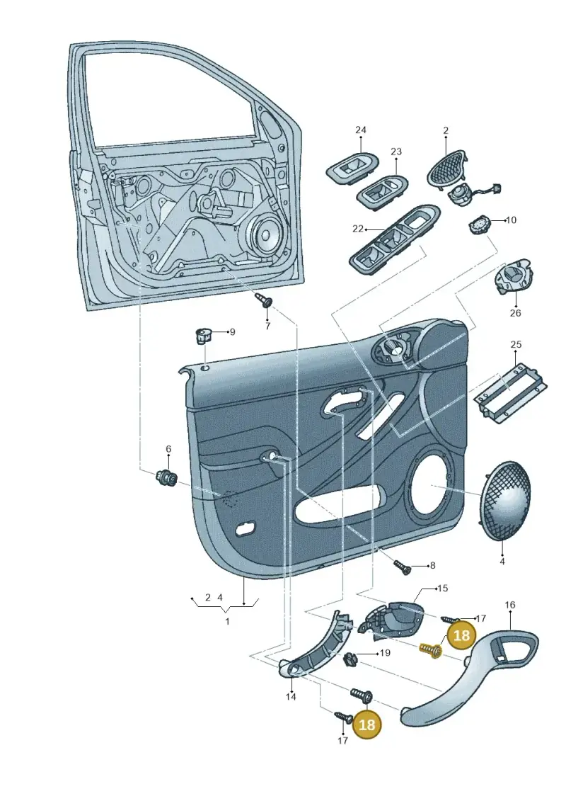 N90611102 — SEAT TOLEDO/LEON/LEON-4 (2001-2006) diagram 205867000, position 18