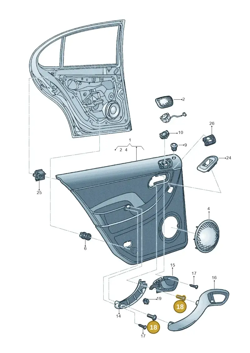 N90611102 — SEAT TOLEDO/LEON/LEON-4 (2001-2006) diagram 205867400, position 18