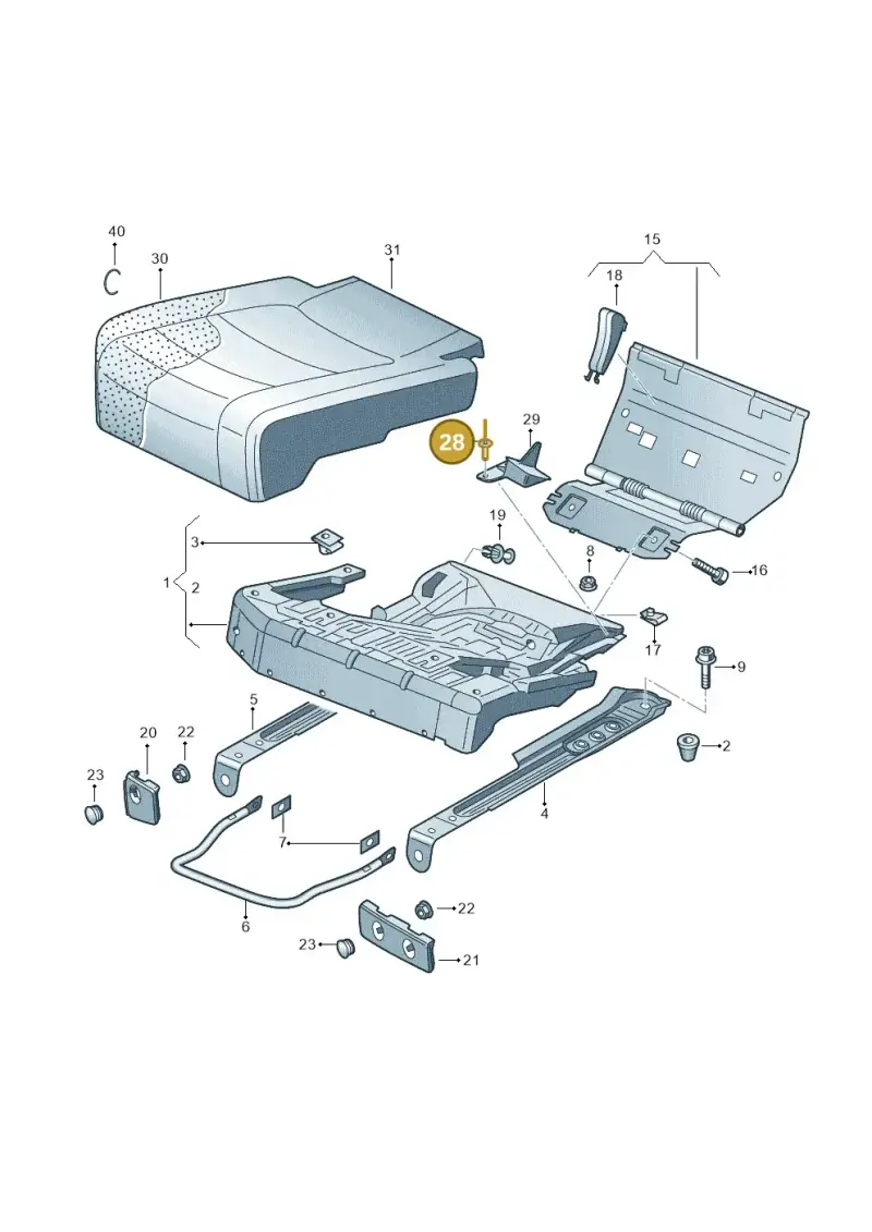 N90634901 — SEAT Altea XL Reference (2013-2013) diagram 459885200, position 28