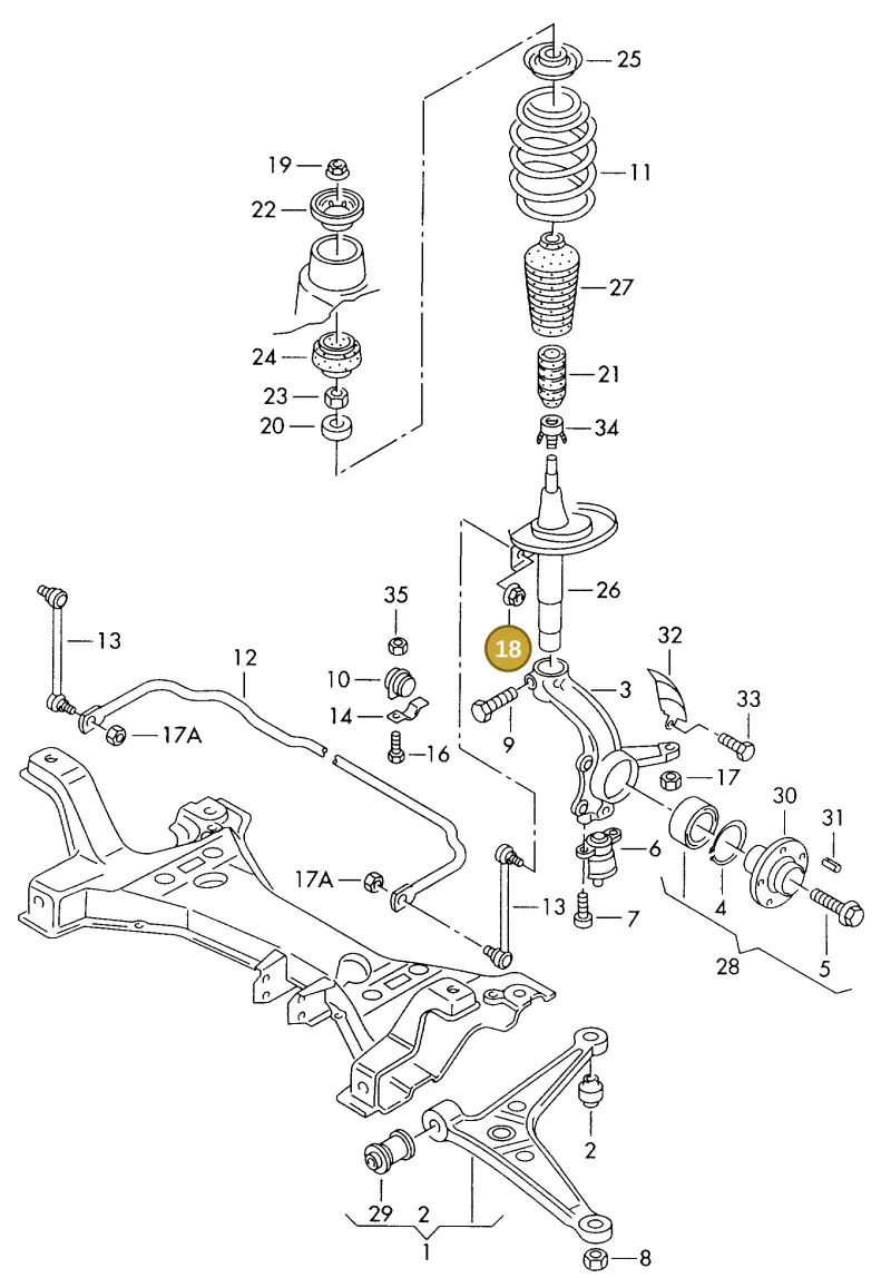 N90639703 — SEAT ALHAMBRA (1996-2000) diagram 162407100, position 18