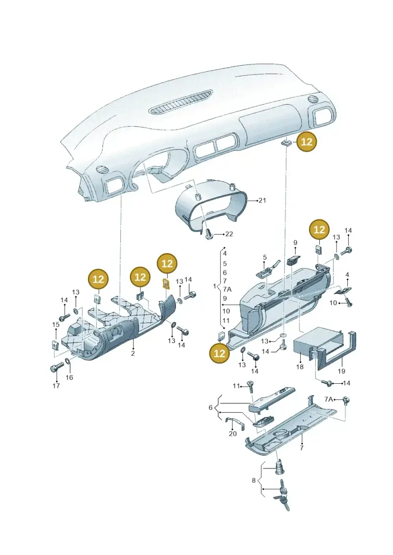 N90650101 — SEAT TOLEDO/LEON/LEON-4 (2001-2006) diagram 205857100, position 12