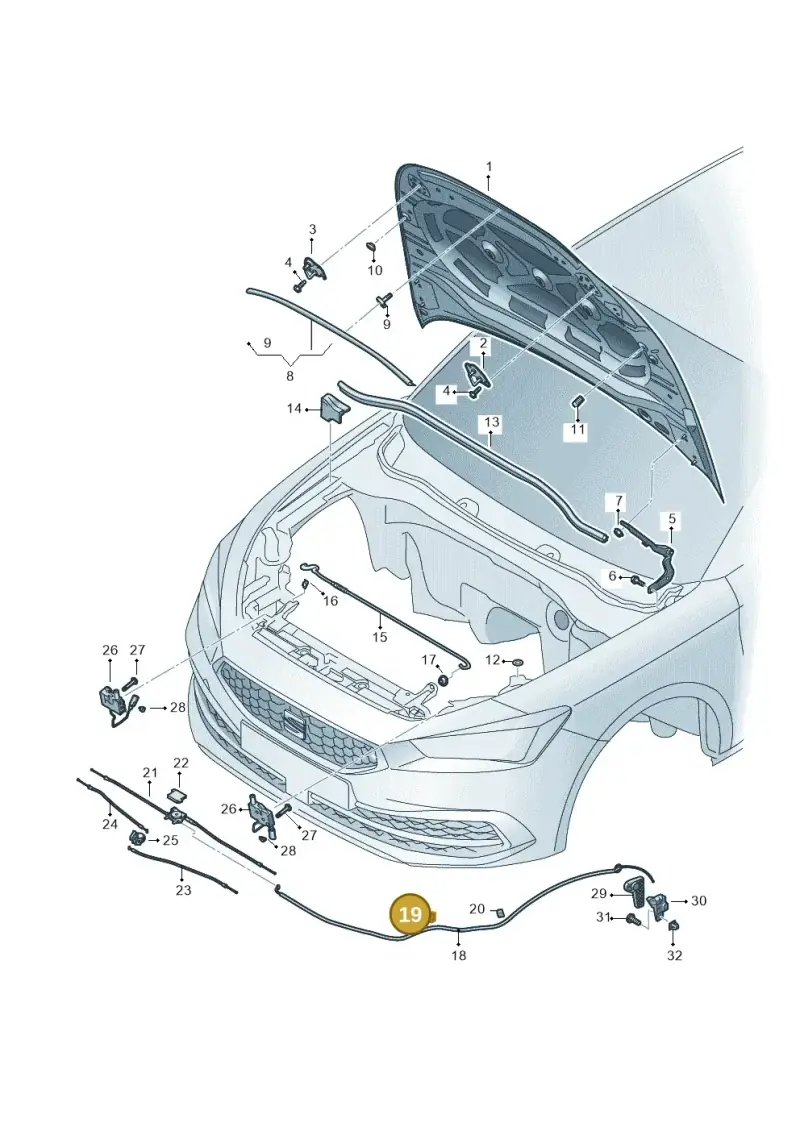 N90653901 — SEAT Leon style (2019-) diagram 5fn823000, position 19