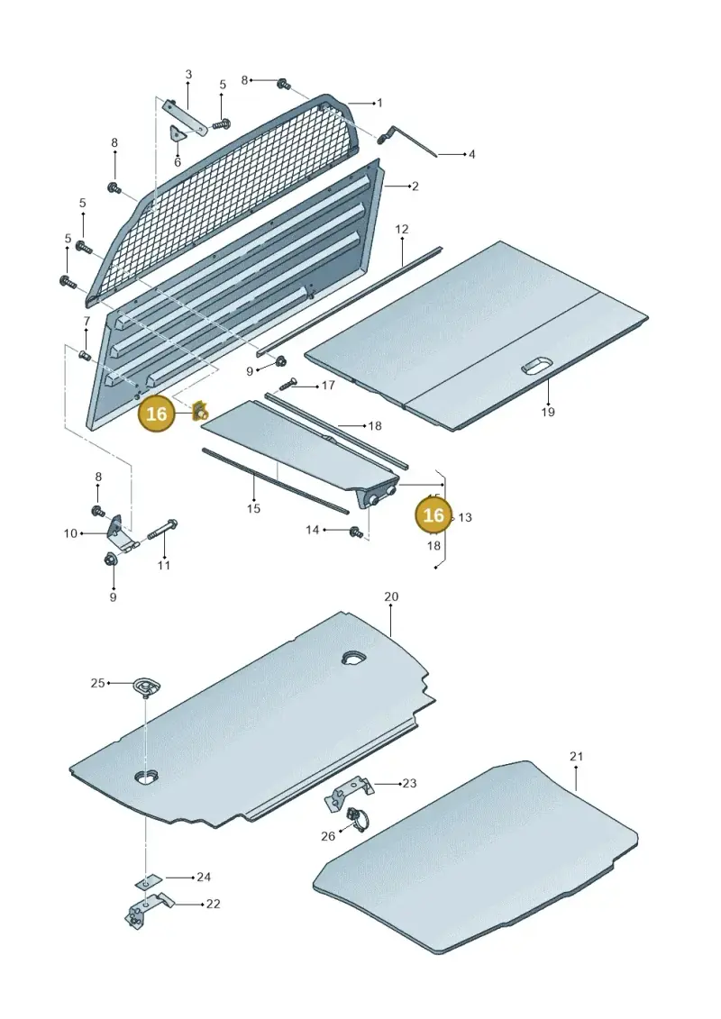 N90688702 — SEAT Ibiza Stylance (2015-) diagram 639867950, position 16