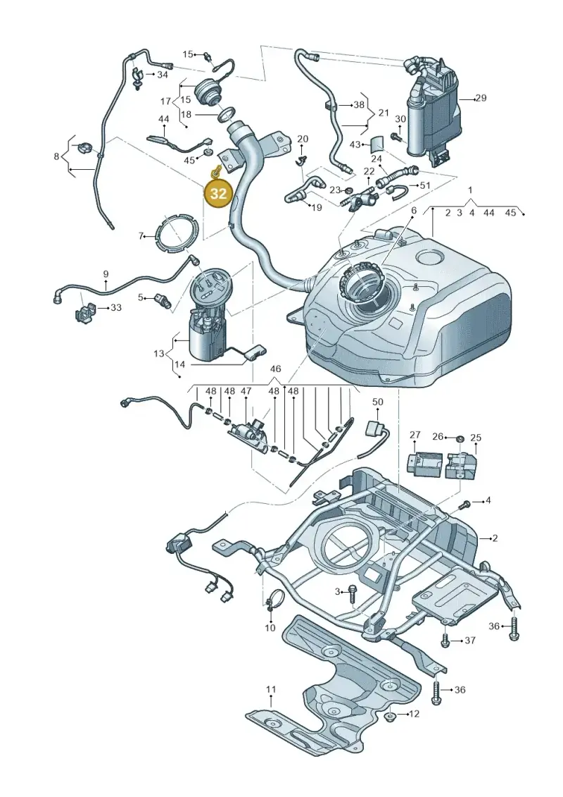 N90693804 — SEAT Formentor TSI CUPRA (2020-) diagram 596201040, position 32