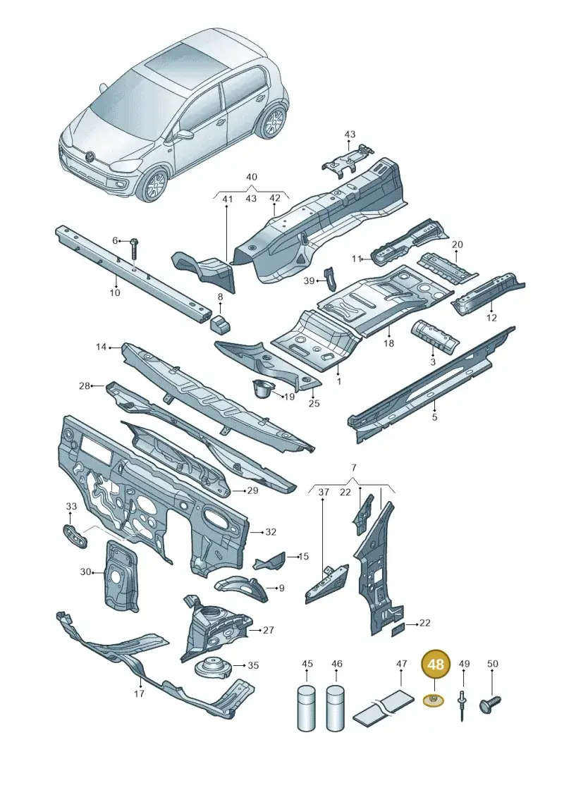 N90708802 — SEAT Mii electric (2020-2021) diagram 772802000, position 48