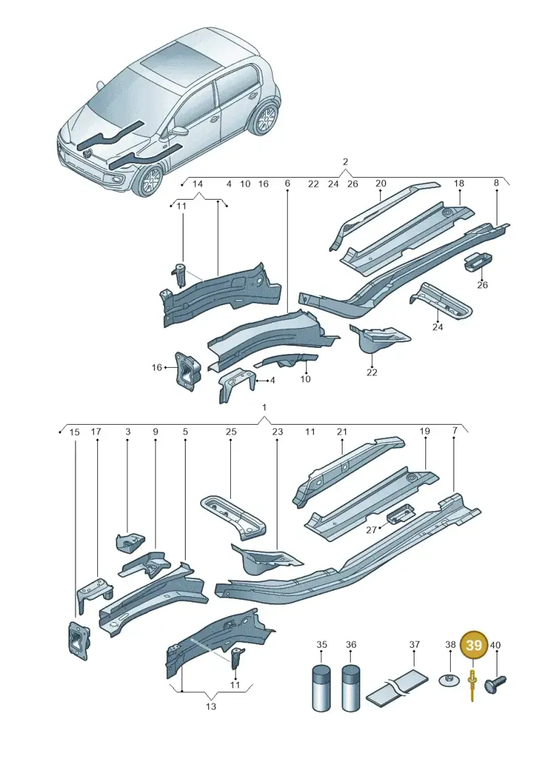 N90716103 — SEAT Mii electric (2020-2021) diagram 772803300, position 39