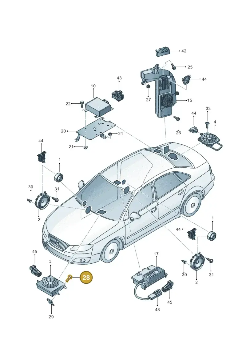 N90728702 — SEAT Exeo ST Reference (2008-2011) diagram 664035350, position 28
