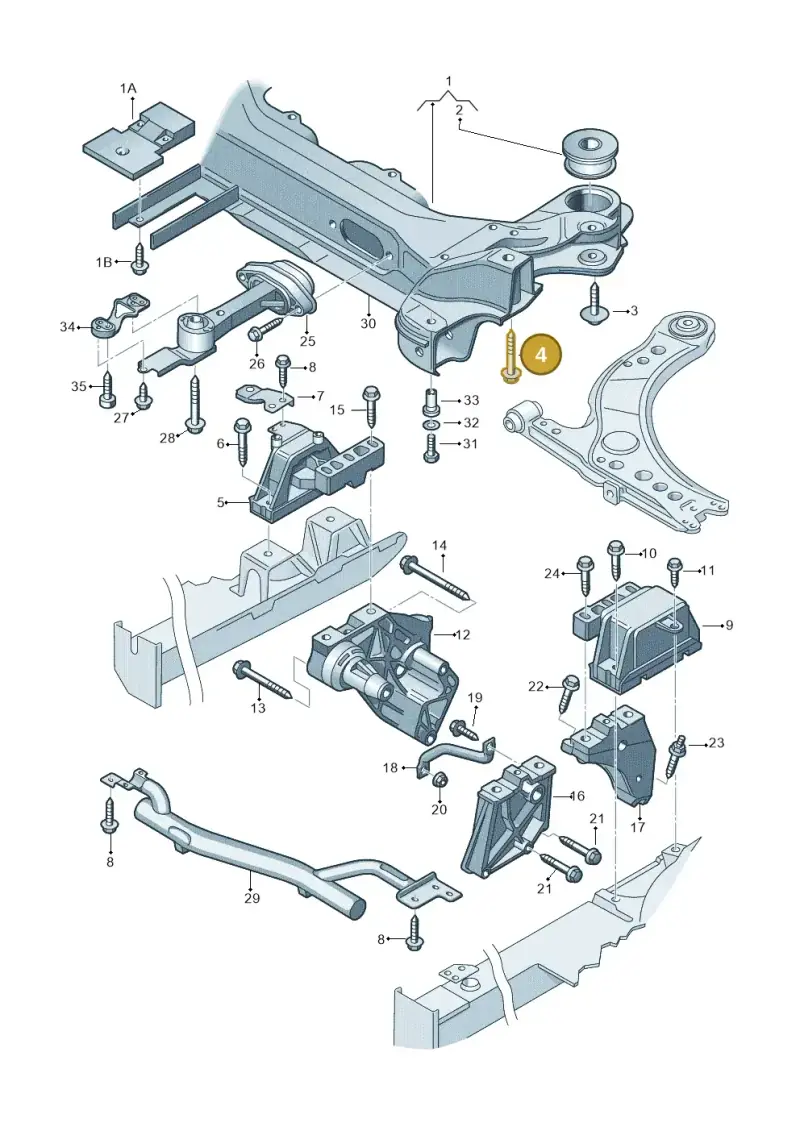 N90734902 — SEAT TOLEDO/LEON/LEON-4 (2001-2006) diagram 194199200, position 4