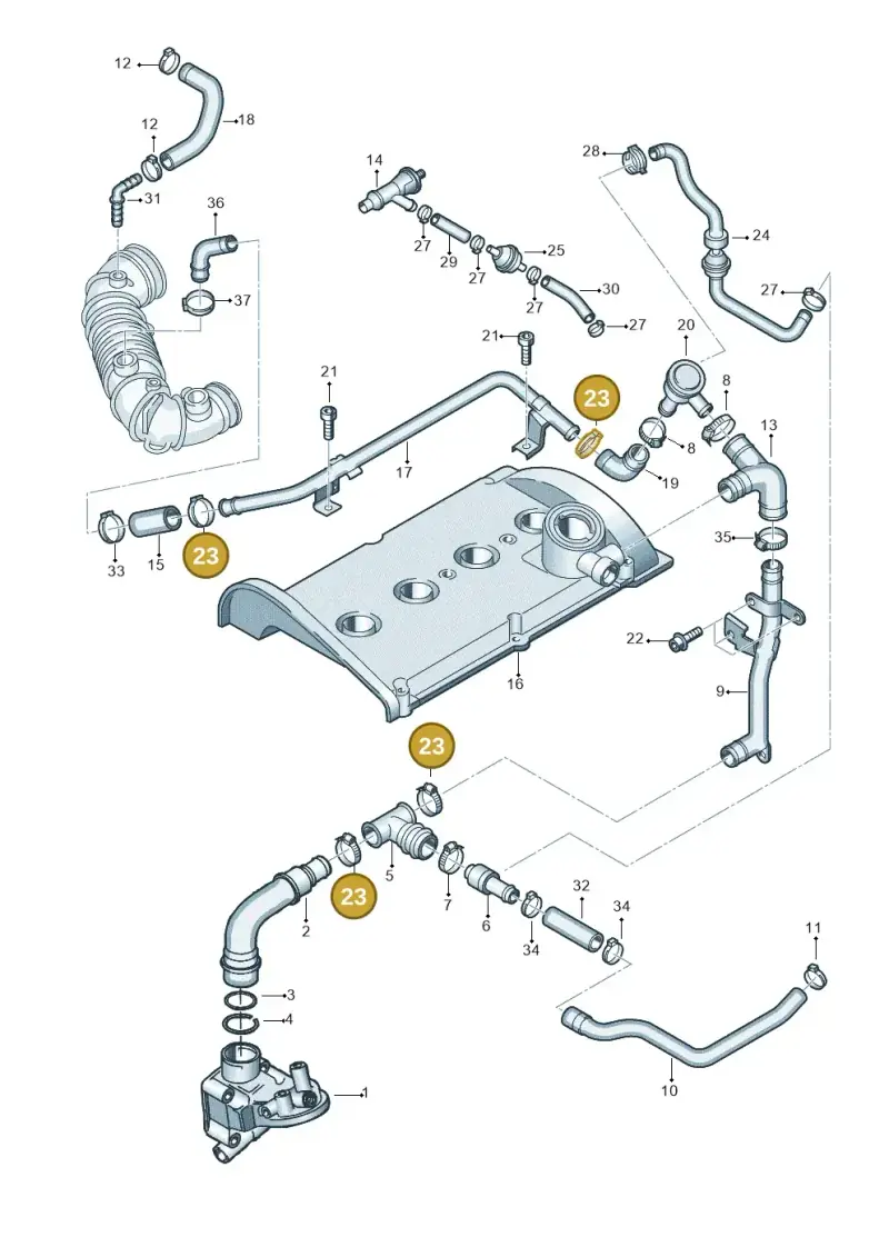 N90739901 — SEAT Exeo ST Reference (2008-2011) diagram 273103680, position 23
