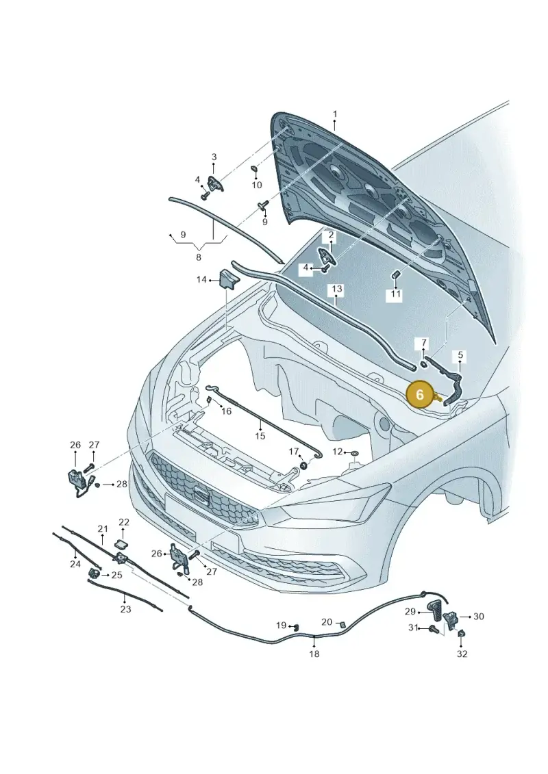 N90798702 — SEAT Leon style (2019-) diagram 5fn823000, position 6