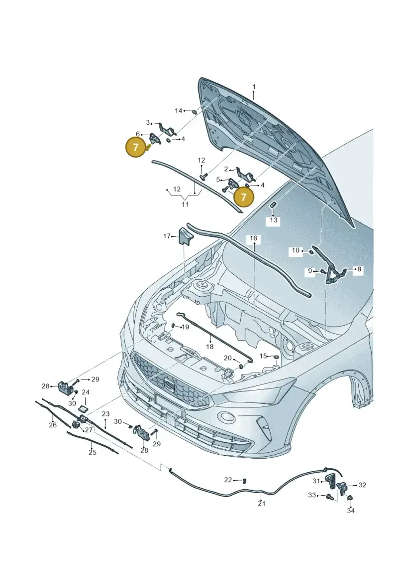 N90820401 — SEAT Formentor TSI CUPRA (2020-) diagram 5ff823000, position 7