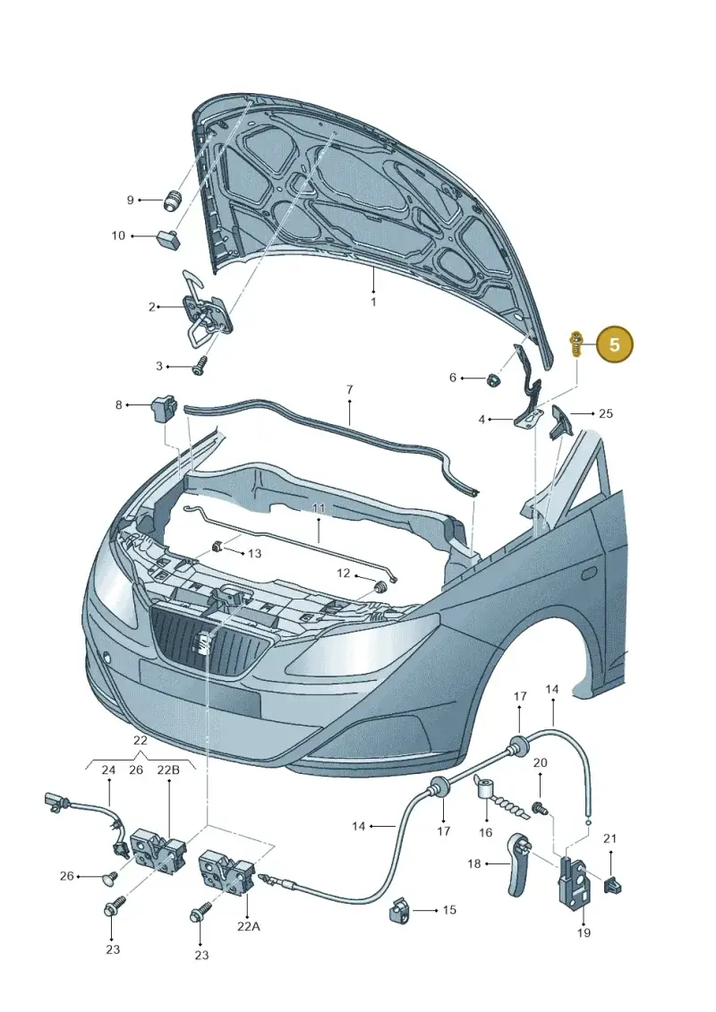 N90822101 — SEAT Ibiza Stylance (2015-) diagram 639823000, position 5