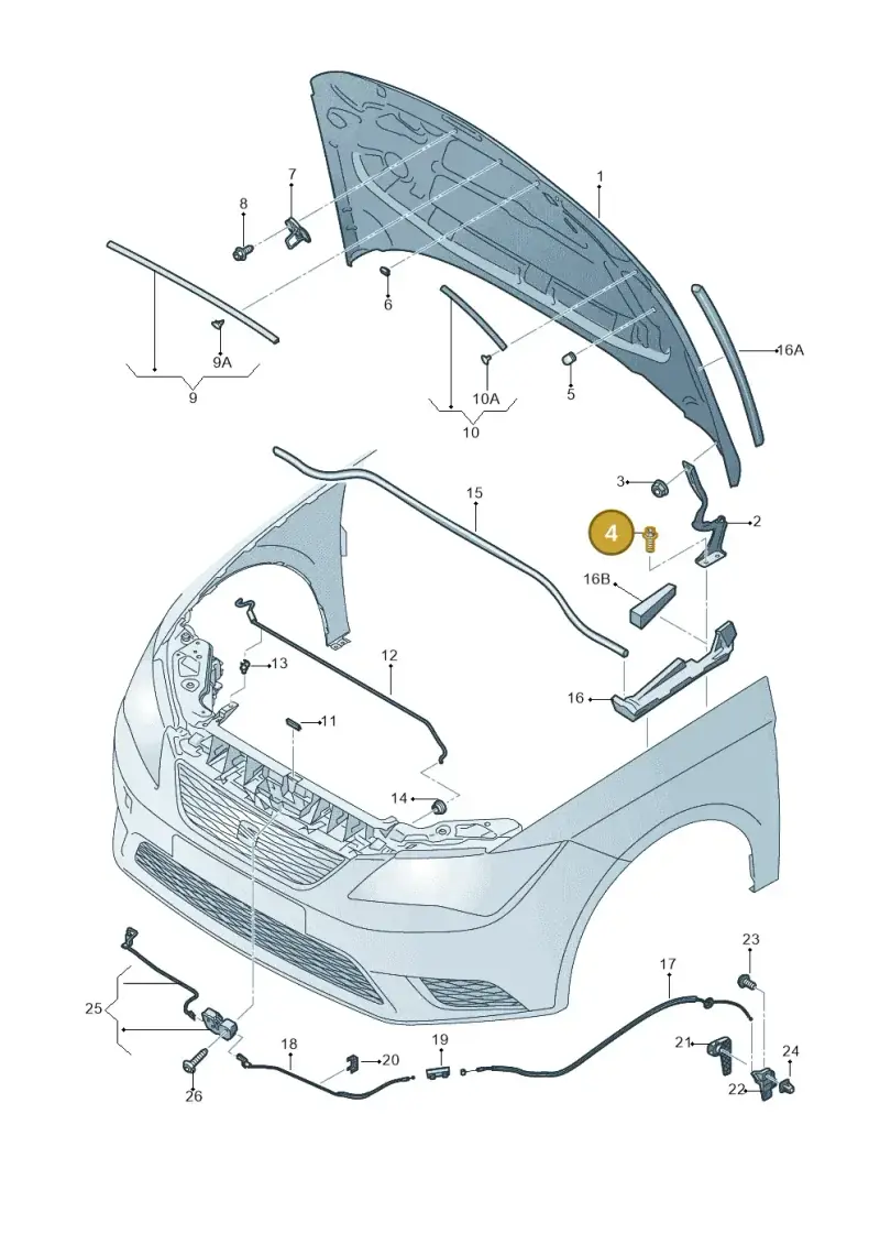 N90822101 — SEAT Leon ST Stylance (2016-2020) diagram 754823000, position 4