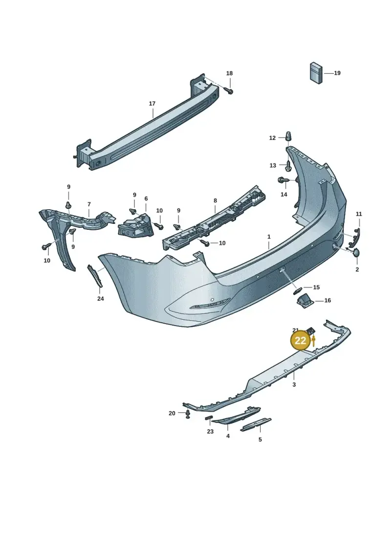 N90825801 — SEAT Leon style (2019-) diagram 5fn807065, position 22