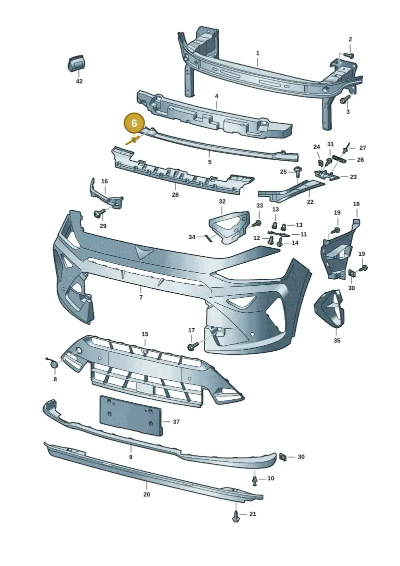 N90826303 — SEAT Formentor TSI CUPRA (2020-) diagram 5ff807005, position 6
