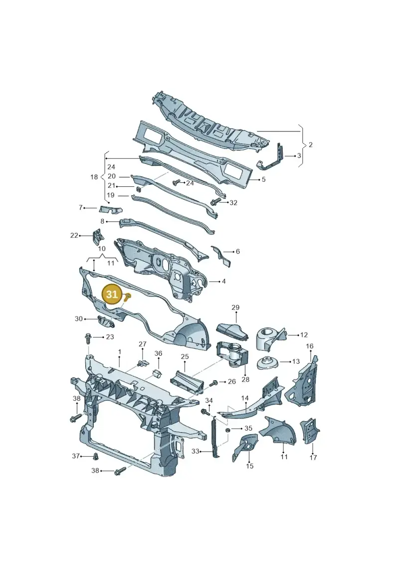 N90833102 — SEAT Altea XL Reference (2013-2013) diagram 418805000, position 31