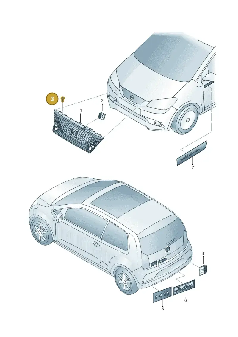 N90833801 — SEAT Mii electric (2020-2021) diagram 12s853000, position 3