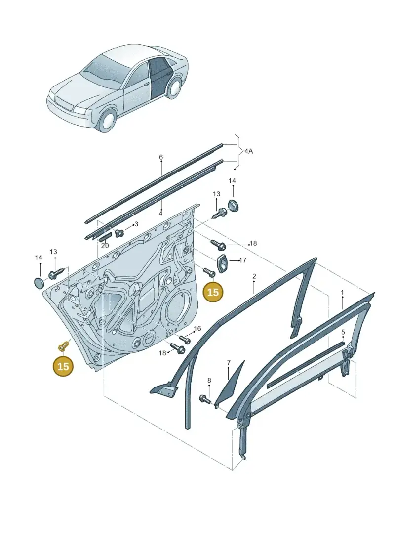 N90842903 — SEAT Exeo ST Reference (2008-2011) diagram 249839400, position 15