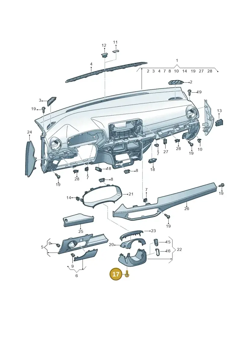 N90944603 — SEAT Arona FR (2017-) diagram 835857012, position 17