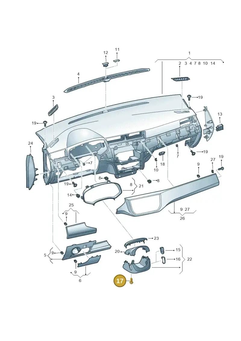 N90944603 — SEAT Ibiza FR (2017-) diagram 835857100, position 17
