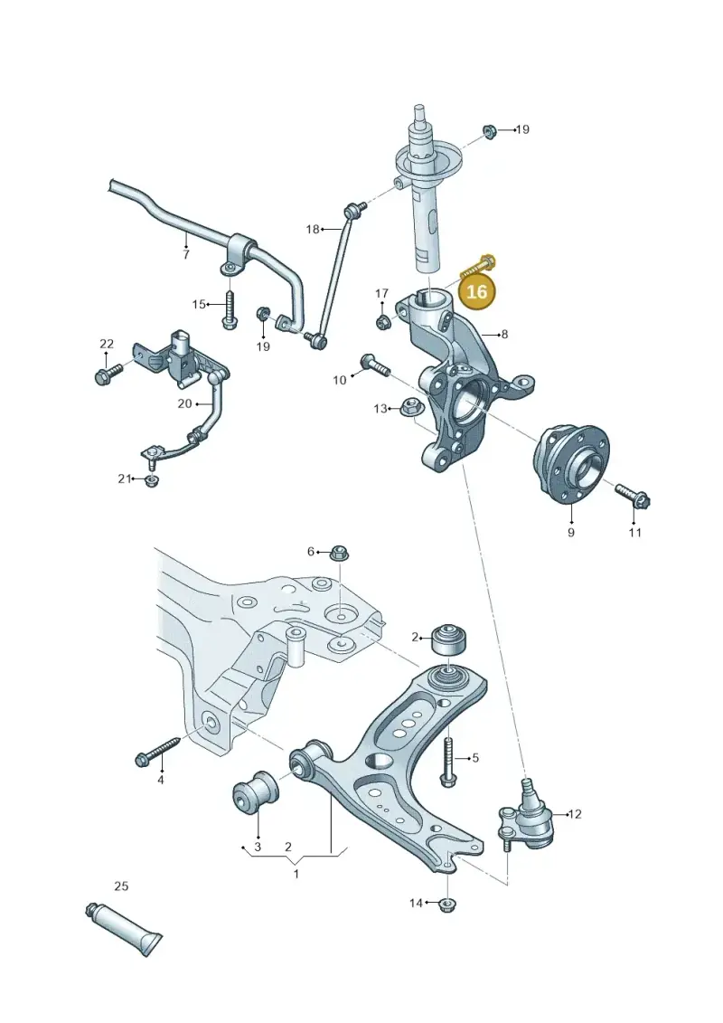 N90954802 — SEAT Formentor TSI CUPRA (2020-) diagram 827407000, position 16