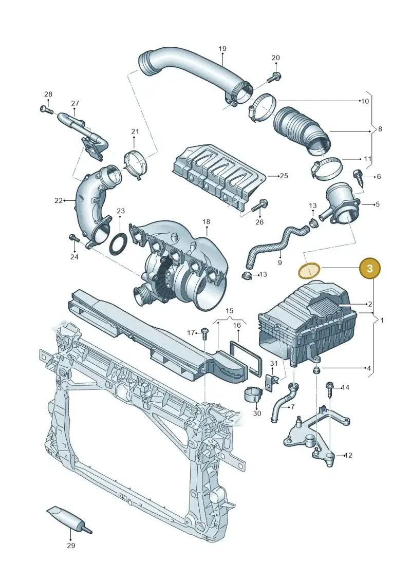 N90964301 — SEAT Formentor TSI CUPRA (2020-) diagram 898133300, position 3