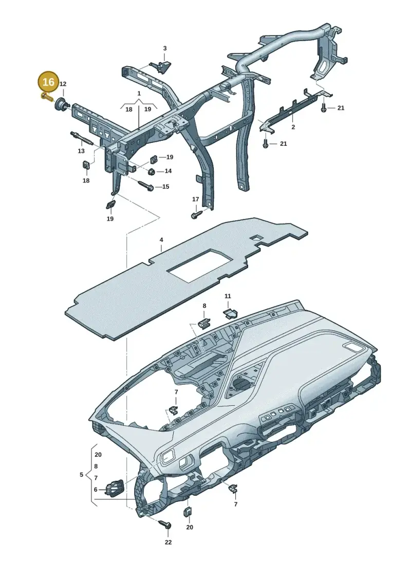 N90991502 — SEAT EBoost CUPRA (2021-) diagram 10a857000, position 16