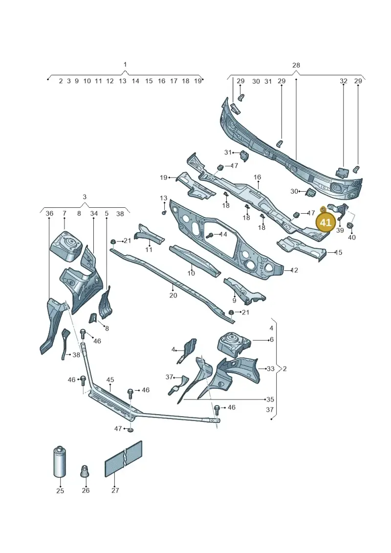 N90991502 — SEAT Tavascan Cupra (2023-) diagram 11a803005, position 41