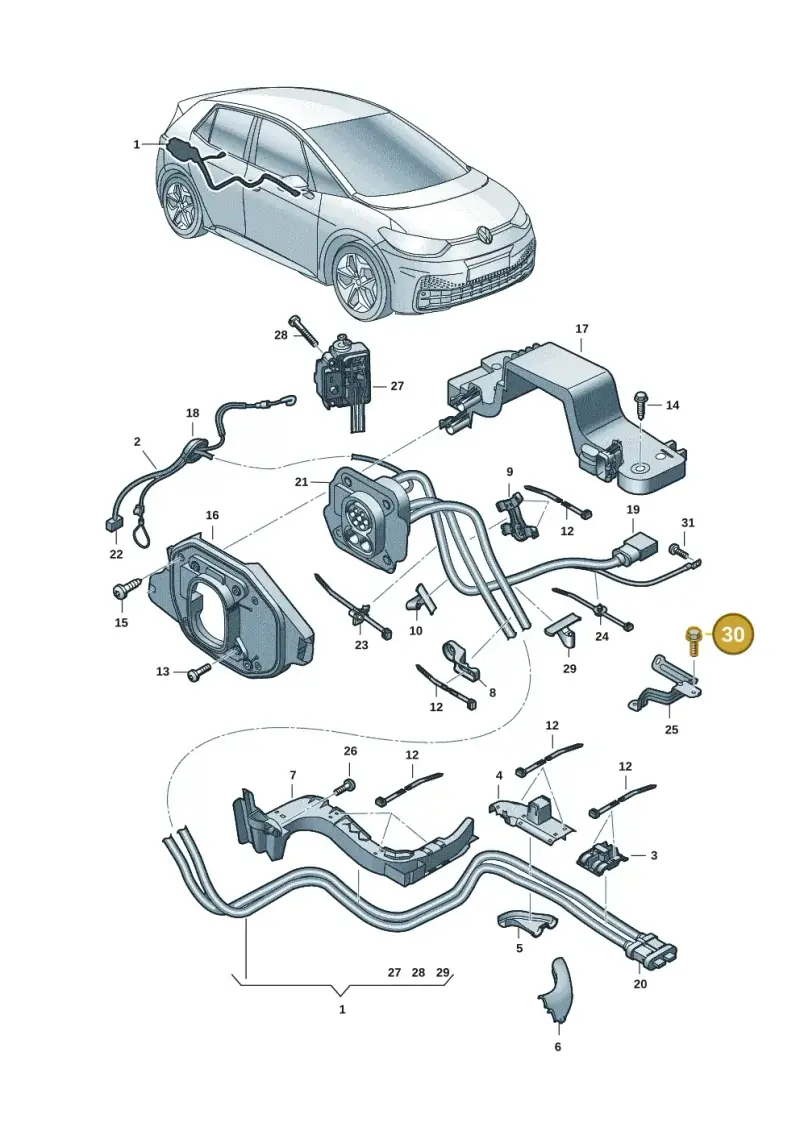 N90999502 — SEAT EBoost CUPRA (2021-) diagram 10a970005, position 30