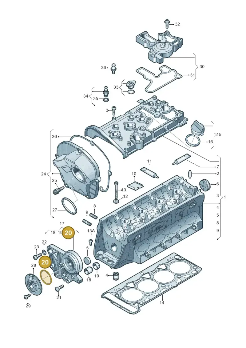 N91000101 — SEAT Altea XL Reference (2013-2013) diagram 634103500, position 20